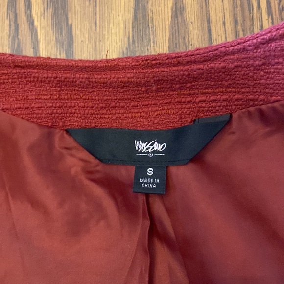 Mossimo Red-Orange-Rust Color Cute Fitted Jacket - Short Sleeves Size Small - Picture 9 of 10